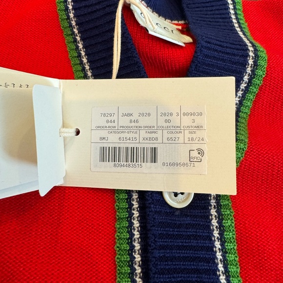 Toddler Red Gucci Cardigan Sweater 18/24 months - Picture 4 of 8